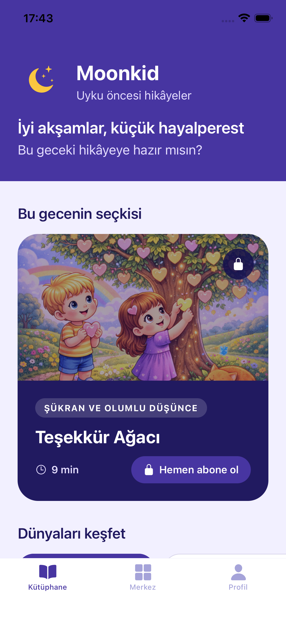 Moonkid Uygulaması